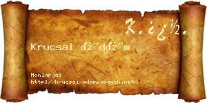 Krucsai Ádám névjegykártya